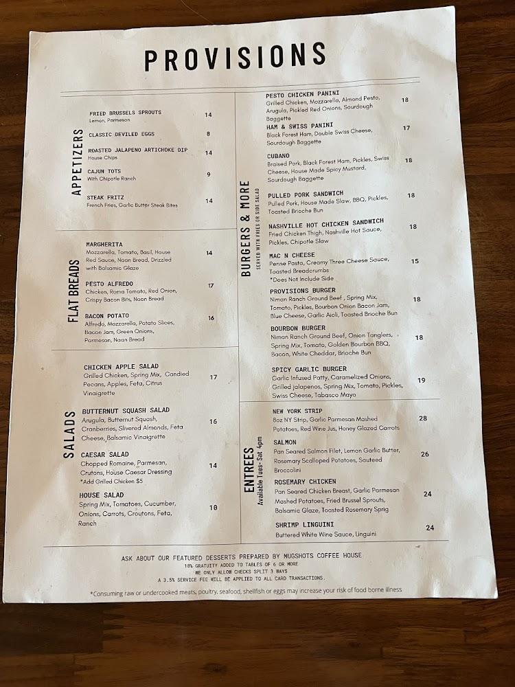 Provisions Menu image 3